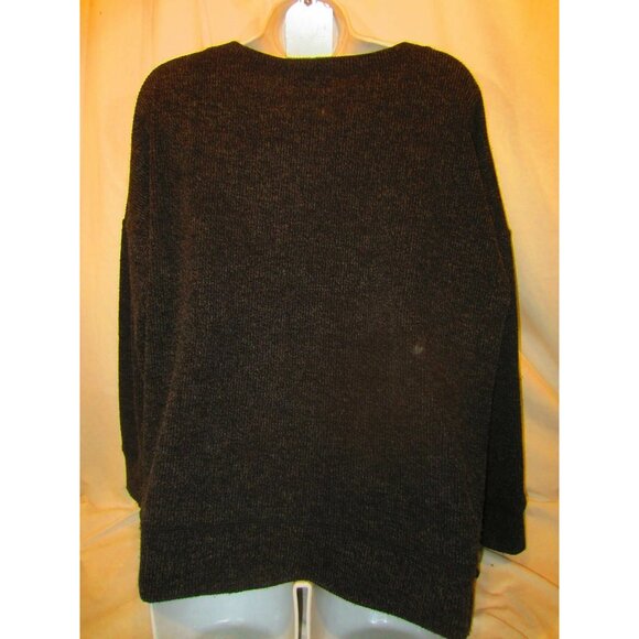 BAND OF GYPSIES heather gray LS sweater top WOMEN S - Picture 4 of 6